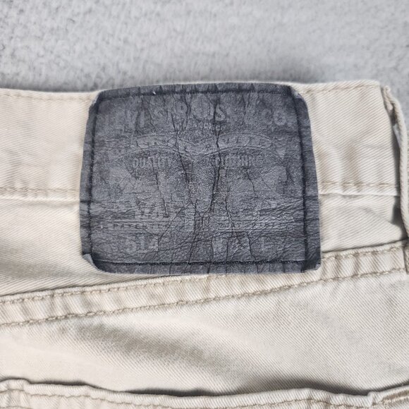 Levi's 514 Pants Men's 33x32 Khaki Slim Fit Straight Leg Cotton Modern Jeans - Picture 11 of 12